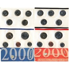 United States Mint UNC coinset 2000 P and D